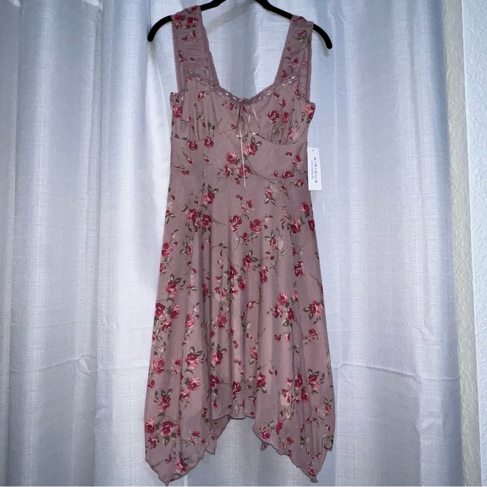 Floral Pink Sleeveless Dress